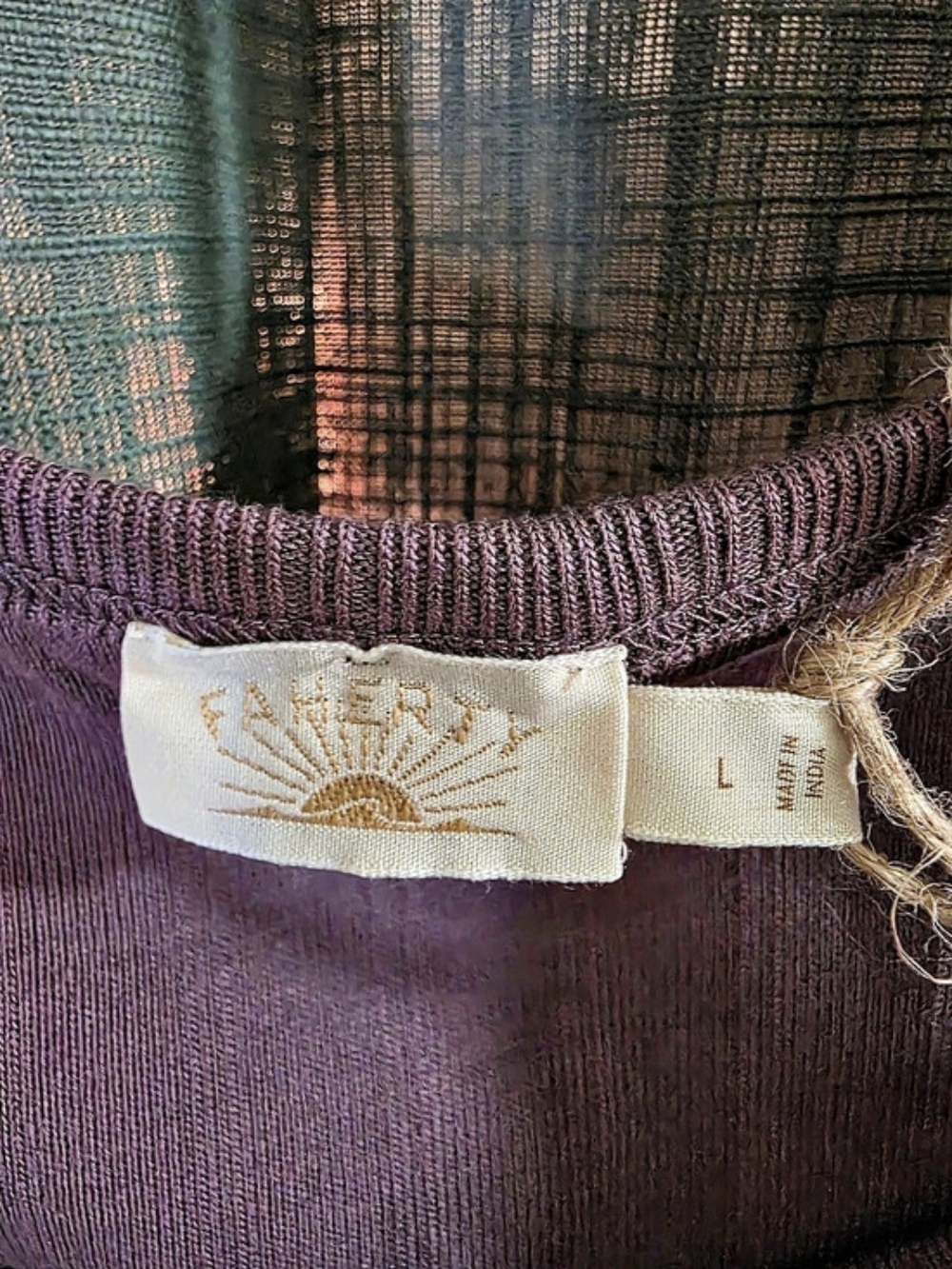 Faherty Sunday Rib Tank Ribbed Tank in Purple Large NWT - Picture 4 of 8